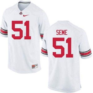 Men's Ohio State Buckeyes #51 Nick Seme White Nike NCAA College Football Jersey New Style MAA5344LK